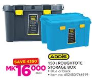 Addis 150Ltr Roughtote Storage Box In Blue Or Black-Each