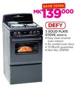 Defy 3 Solid Plate Stove DSS513