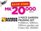 Garden Master 3-Piece Garden Pruning Set-Each