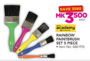 Academy Rainbow Paintbrush Set 5-Piece-Each