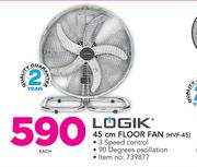 Logik 45cm Floor Fan HVF-45