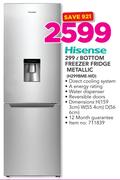 Hisense 299Ltr Bottom Freezer Fridge Metallic H299BME-WD