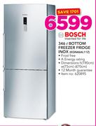 Bosch 346Ltr Bottom Freezer Fridge Inox KGN46AL11Z