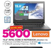 Lenovo 15.6" Intel Core i3 Notebook IDEAPAD 110