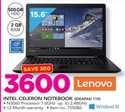 Lenovo 15.6" Intel Celeron Notebook IDEAPAD 110