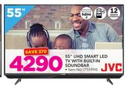 JVC 55" UHD Smart LED TV With Built-In Soundbar