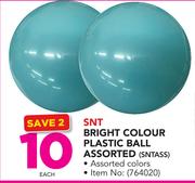 SNT Bright Colour Plastic Ball Assorted SNTASS-Each
