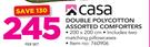 Casa Double Polycotton Assorted Comforters Including Two Matching Pillowcases-Per Set