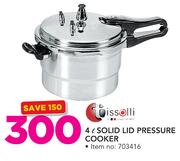 Tissolli 4Ltr Solid Lid Pressure Cooker