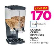 Mainstays Double Cereal Dispenser Black