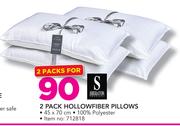 Sheraton 2 Pack Hollowfiber Pillows-For 2 Packs