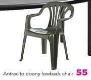 Antracite Ebony Lowback Chair