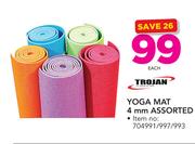 Trojan Yoga Mat 4mm Assorted-Each