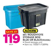 Addis 68Ltr Roughtote Storage Box Blue Or Black 98320BL-Each
