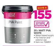 Simple Choice Matt PVA White-20Ltr