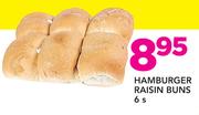 Hamburger Raisin Buns 6's