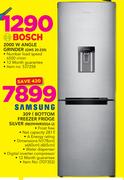 Samsung 309Ltr Bottom Freezer Fridge Silver RB29HWR3DSA U