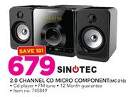 Sinotec 2.0 Channel CD Micro Component MC-218