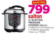 Salton 6Ltr Electric Pressure Cooker SEPC-01
