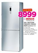 Bosch 346Ltr Bottom Freezer Fridge Inox KGN46AL11Z