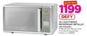 Defy 28Ltr Electronic Microwave Metallic MW M2822MG