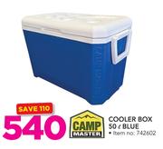 Camp Master 50Ltr Blue Cooler Box