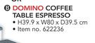 Domino Coffee Table Espresso-Each
