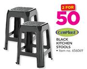 Cenplast Black Kitchen Stools-For 2