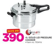 Tissolli 4L Solid Lid Pressure Cooker