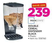 Mainstays Double Cereal Dispenser Black