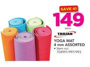 Trojan Yoga Mat 4mm Assorted-Each