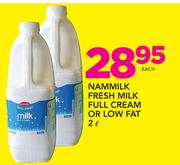Nammilk Fresh Milk Full Cream Or Low Fat-2L Each