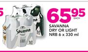 Savanna Dry Or Light NRB-6 x 330ml