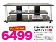 Estante Preta para TV Enzo