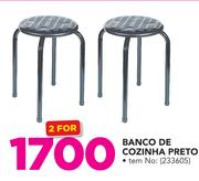 Banco de cozinha preto - For 2