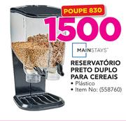 Mainstays Reservatório Preto Duplo Para Cereais