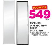 Espelho Diverso New Dress 34 x 124cm-cada