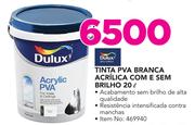 Dulux Tinta PVA Branca Acrílica Com e sem brilho 20L