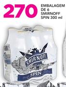 Embalagem De Smirnoff Spin-6 x 300ml