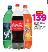 Coca-Cola, Fanta, Laranja Ou Sprite-2 x 2L
