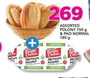 Assorted Polony 750g & Pão Normal 180g