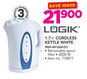 Logik 1.7Ltr Cordless Kettle White RSH-441668-01