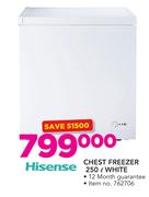 Hisense 250Ltr White Chest Freezer