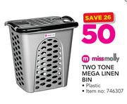 Missmolly Two Tone Mega Linen Bin