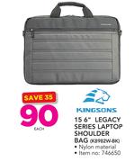 Kingsons 15.6" Legacy Series Laptop Shoulder Bag K8982W-BK