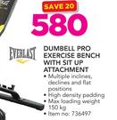 Everlast Dumbell Pro Exercise Bench With Sit Up Attachment
