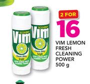 Vim Lemon Fresh Cleaning Power-2X500gm