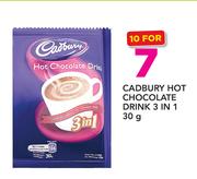 Cadbury Hot Chocolate Drink 3 In 1-10X30gm