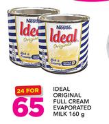Ideal Original Full Cream Evaporated Milk-24X160gm