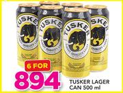 Tusker Lager Can-6X500ml